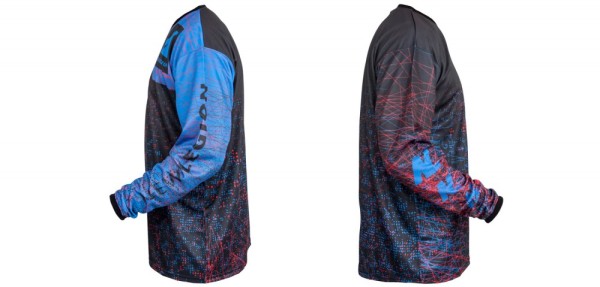 New Legion ultimate Pro Paintball Jersey - dash red/blue